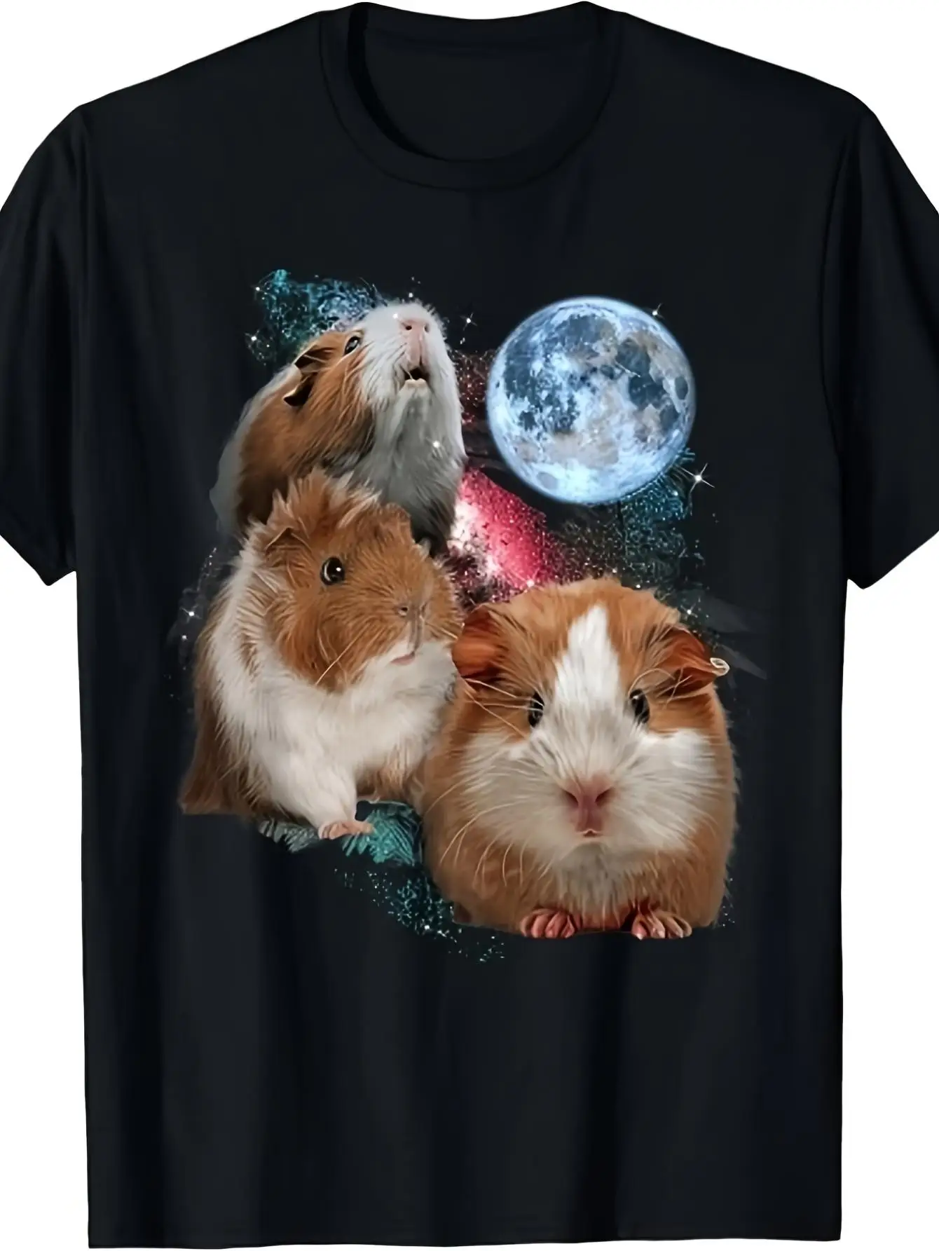 Plus Size- Plus Size- March Guinea Pig Hamster Artistic Rodent Novelty T-Shirt Comfortable Printed T-Shirt Suitable for All Seasons Ideal for Daily Outdoor PLUS SIZE Minimalist Solid Crew Neck Basic T-Shirt Casual Daily Soft Tee