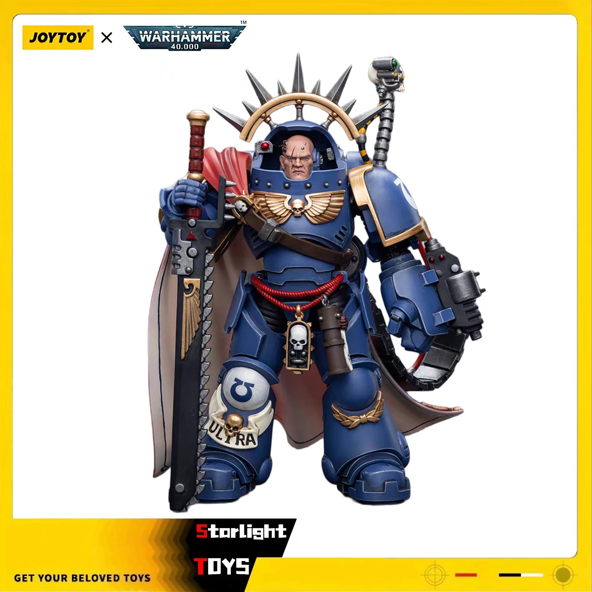 

JOYTOY Warhammer 40K Ultramarines Captain in Gravis Armour Toys Model Ornaments Collection Gifts 1/18 Action Figure