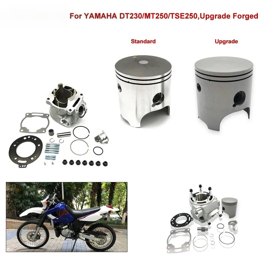For YAMAHA DT230 LONCIN MT250 Motorcycle 66.8mm Cylinder Block Upgrade Forged Piston Ring Gasket Bearing Kit TSE250R HENGJIAN