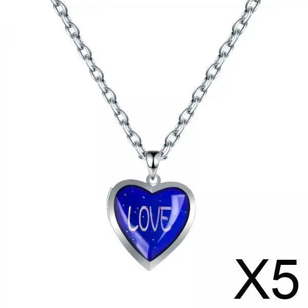 

Элегантное колье-кулон из нержавеющей стали в форме сердца с датчиком температуры, модное украшение для женщин на день рождения