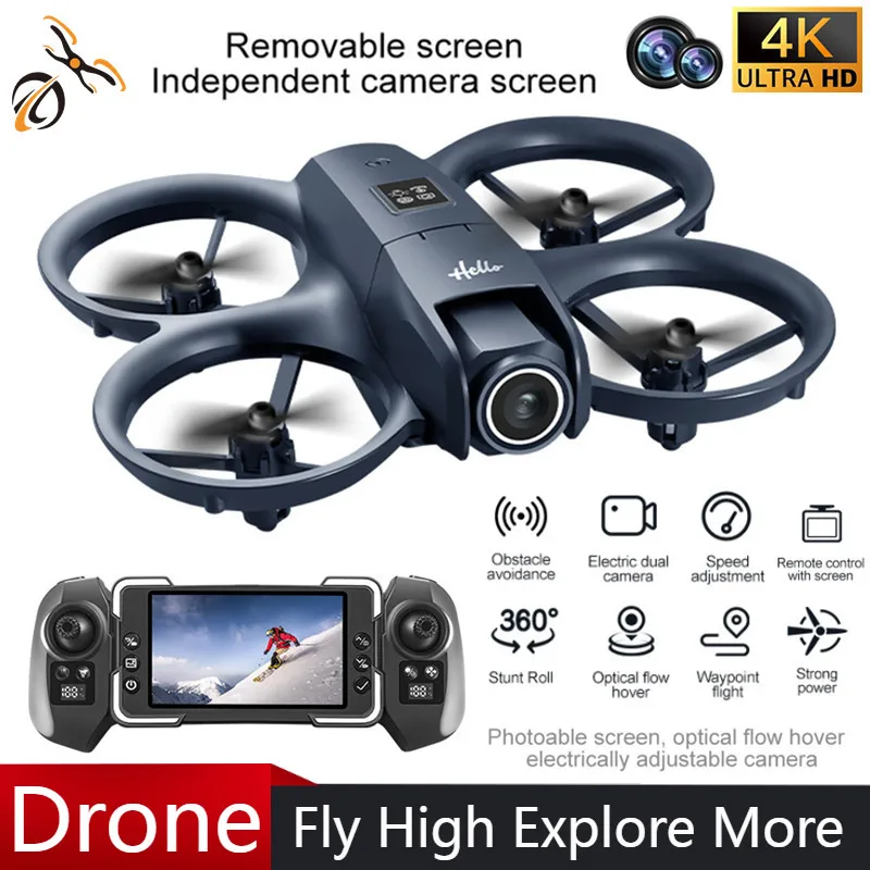 

NEW E66Air Mini Drone HD 4K Dual Camera 180° ESC Camera RC screen Headless Mode Quadcopter Obstacle Avoidance Foldable UAV Toys