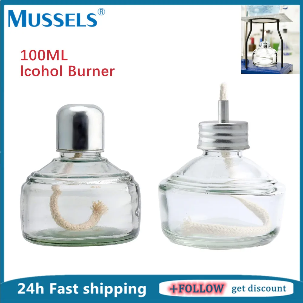 1Pc Dental Alcohol Lamp Burner Lab Heating Glassware Chemical Wax Type Laboratory Equipment Ogrzewanie Zagęszczanie Szklana Butelka Narzędzie