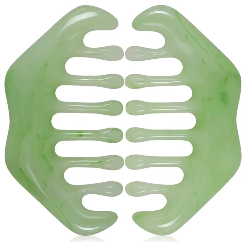 

ABWP-2-Piece Handheld Head Massage Scalp Comb, Guasha Scraping Scalp Comb, Portable,Eases Pain