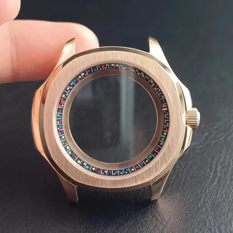 Cassa dell'orologio da 39.5mm parti dell'orologio meccanico da uomo cassa NH35 cristallo zaffiro adatto per movimenti NH35/NH36 assemblaggio fai da te