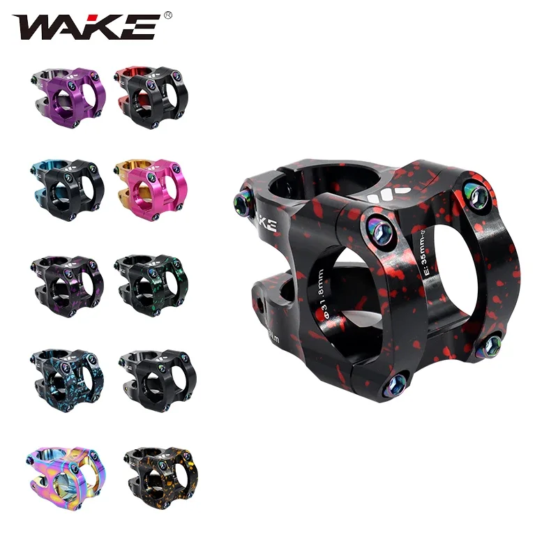 

Wake MTB Power Stem Шоссейный велосипед Горный велосипед Мост Короткая мощность 31,8 мм 35 мм Дорожный руль Стол Регулируемая стойка выноса Велоспорт