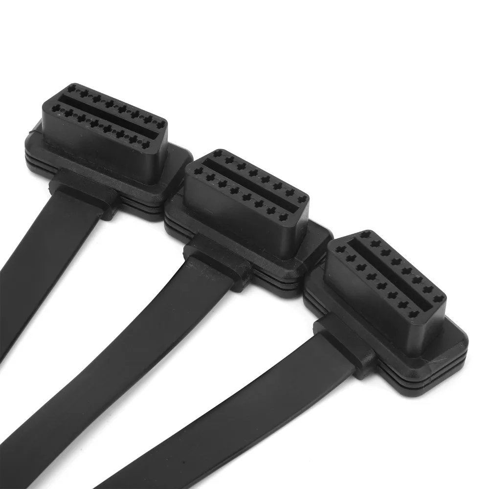 ABS OBD2 Extension Cable 1 To 3 Port Individual Power Switch OBD2 Splitter Cable 48cm/1.57ft 16Pin OBD2 Cable Splitter