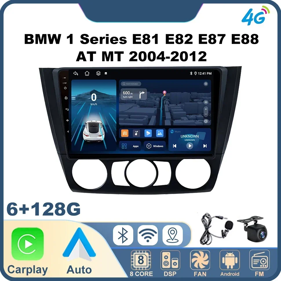 

Android Auto Car Audio for BMW 1 Series E81 E82 E87 E88 AT MT 2004-2012 Car Multimedia Player Stereo Automotive Multimedia GPS