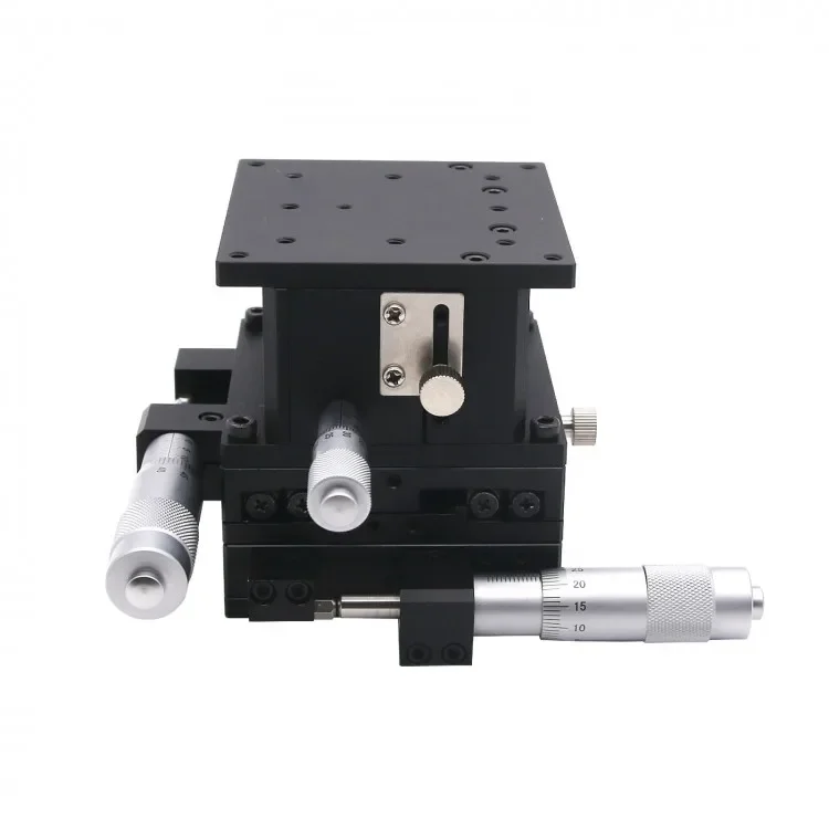 SEMXYZ-80 XYZ 3-Axis Manual Linear Stage 80x80mm Micrometer Linear Stage w/ Crossed-Roller Bearing