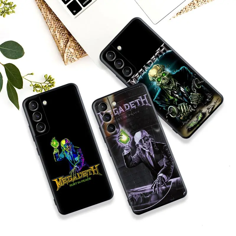 M-Megadeth Rust in Peace Band Phone Case For Samsung Galaxy S24 Ultra S23 FE S22 5G S21 S20 Cover S23 S24 Plus S10 Silicone Case