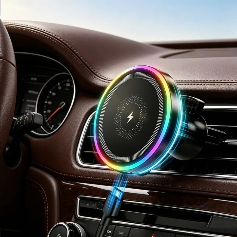 Magnetic Car Charger 15W Fast Charging Strong Magnet Air Ven