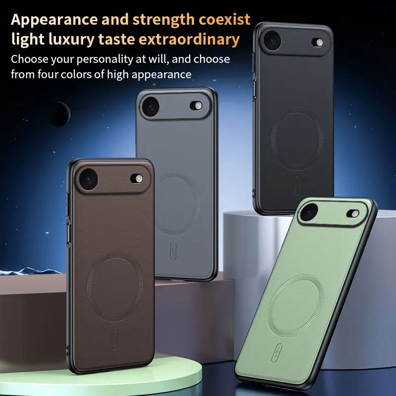 Für iPhone 17 Air Hülle Magnetische Leder-Schutzhülle Für iPhone 17 Air Anti-Fingerabdruck Rutschfest PC+TPU – Detail 23