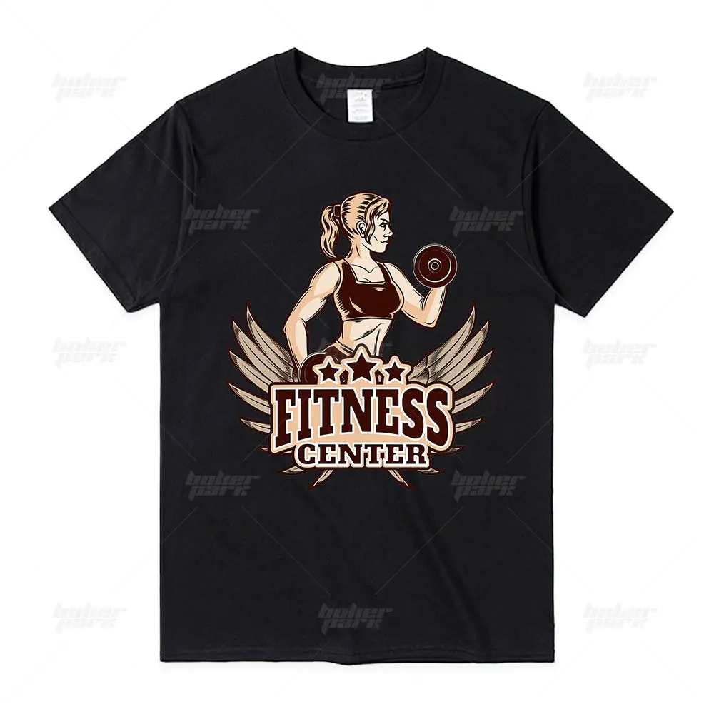 Summer Gym Sport Girl In Fitness Center Muscle Training Crossfit  T-shirt  Funny Weightlifting Fitnes Breathable women clothing