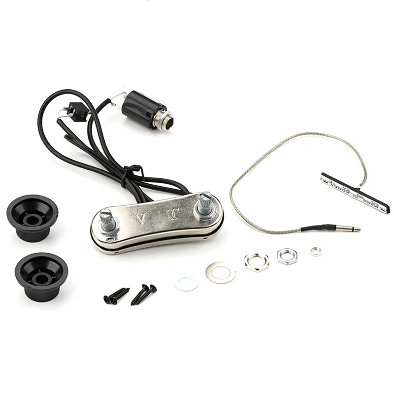 

ABVH-Violin Pickup Piezo Transducer Bridge Set With Tone Volume Knob For Violin Parts
