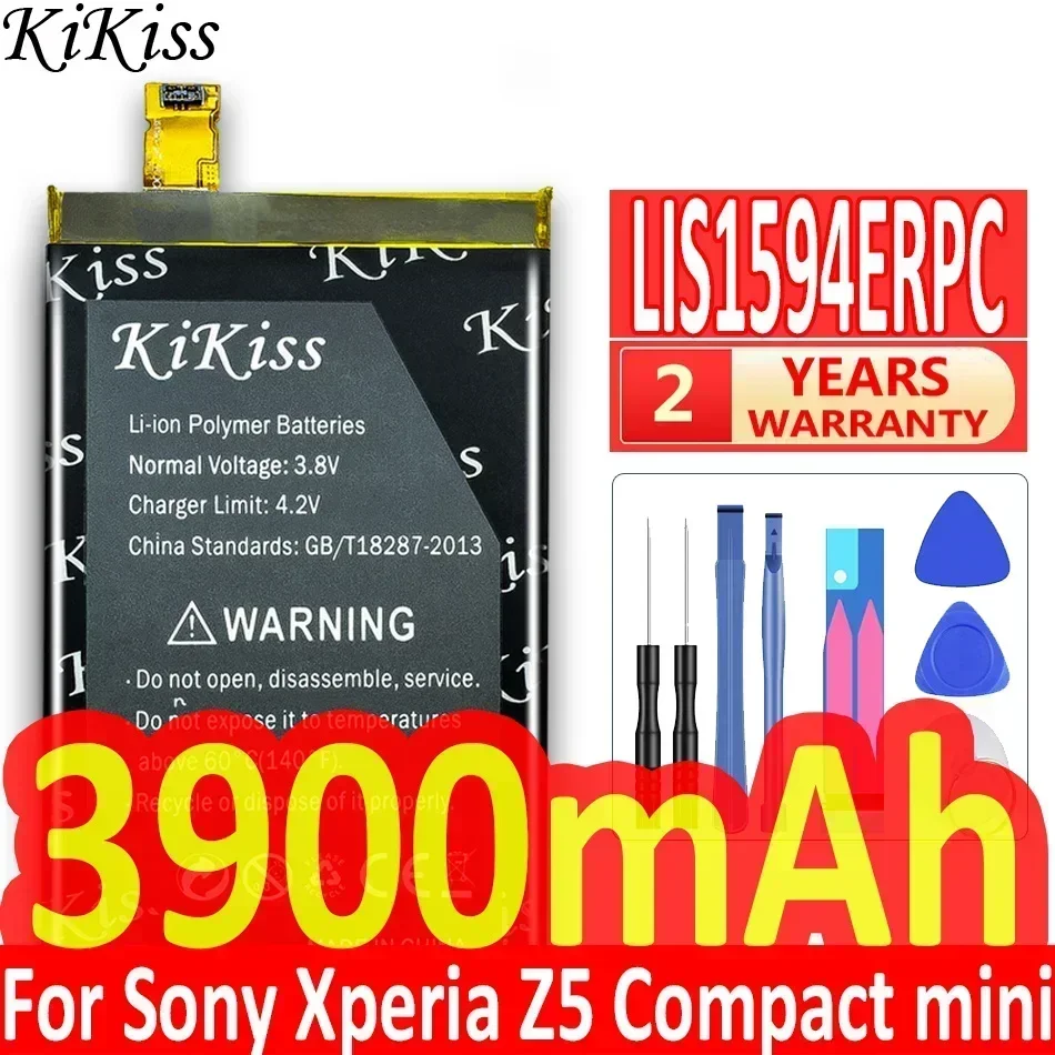 KiKiss Battery 3900mAh Li-ion Polymer Mobile Phone For Sony Xperia Z5 Compact Z5C Z5 Mini E5823 Z5C E6883 E6653 E65 LIS1594ERPC