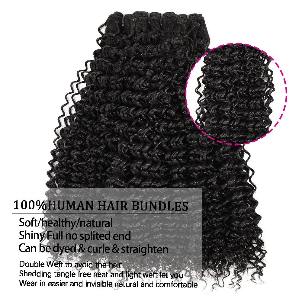 Super Double Drawn Pixie Curly Echthaar-Weft-Bündel 1 Stück, natürliche Farbe für Frauen, Alltag, Hochzeit, Party, Festival, natürlicher Look – Detail 5