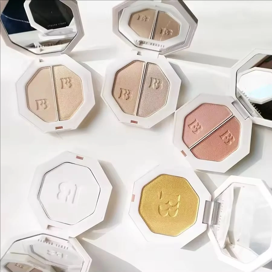 Nuevo traje de belleza Fenty, lápiz labial duradero, hidratante, polvo brillante Facial de diamante, presentador de contorno Facial, polvo suelto