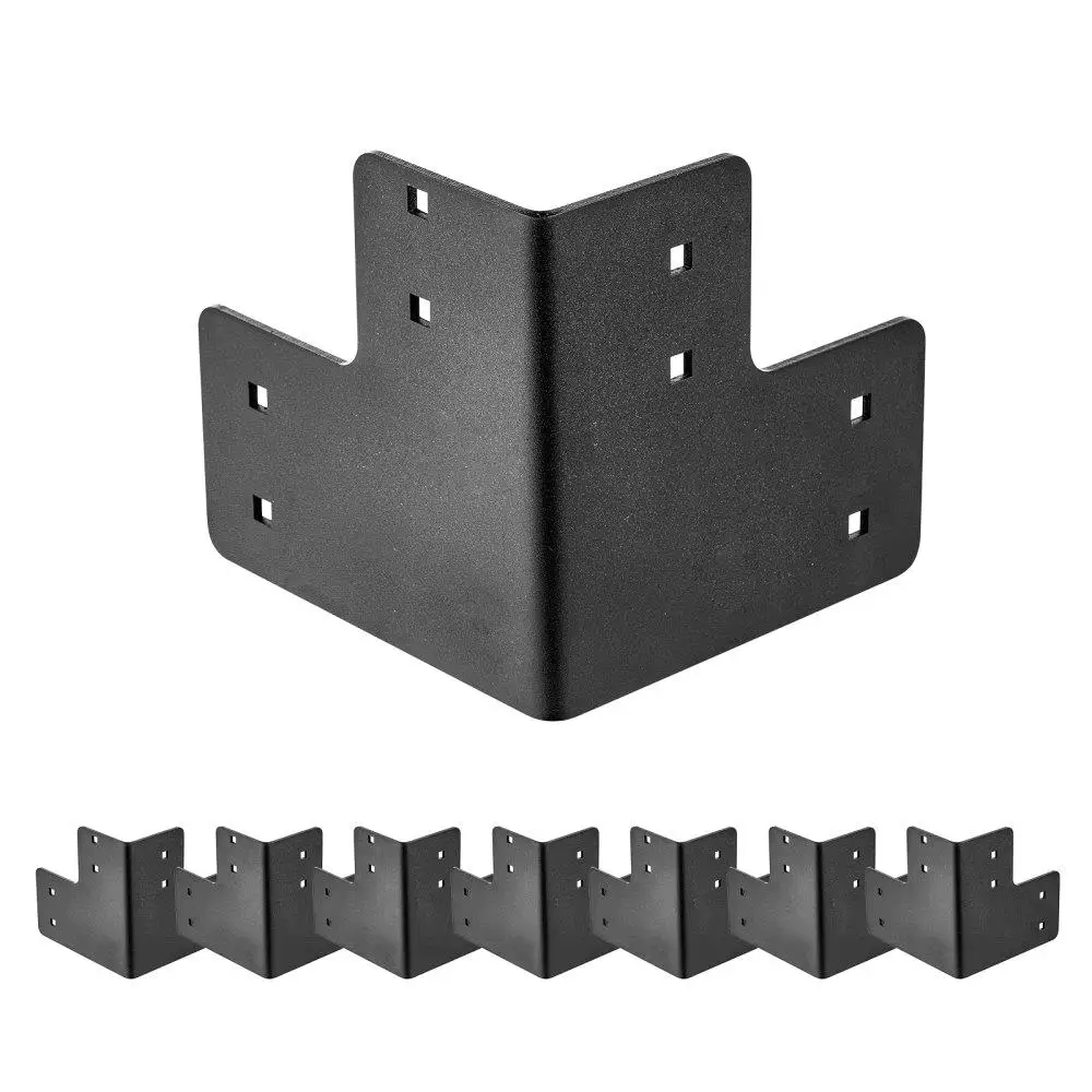 

8pcs Heavy Duty Corner Brackets 6.5x6.5x6.5 Inch L Shape Support for Wood Furniture DIY Projects