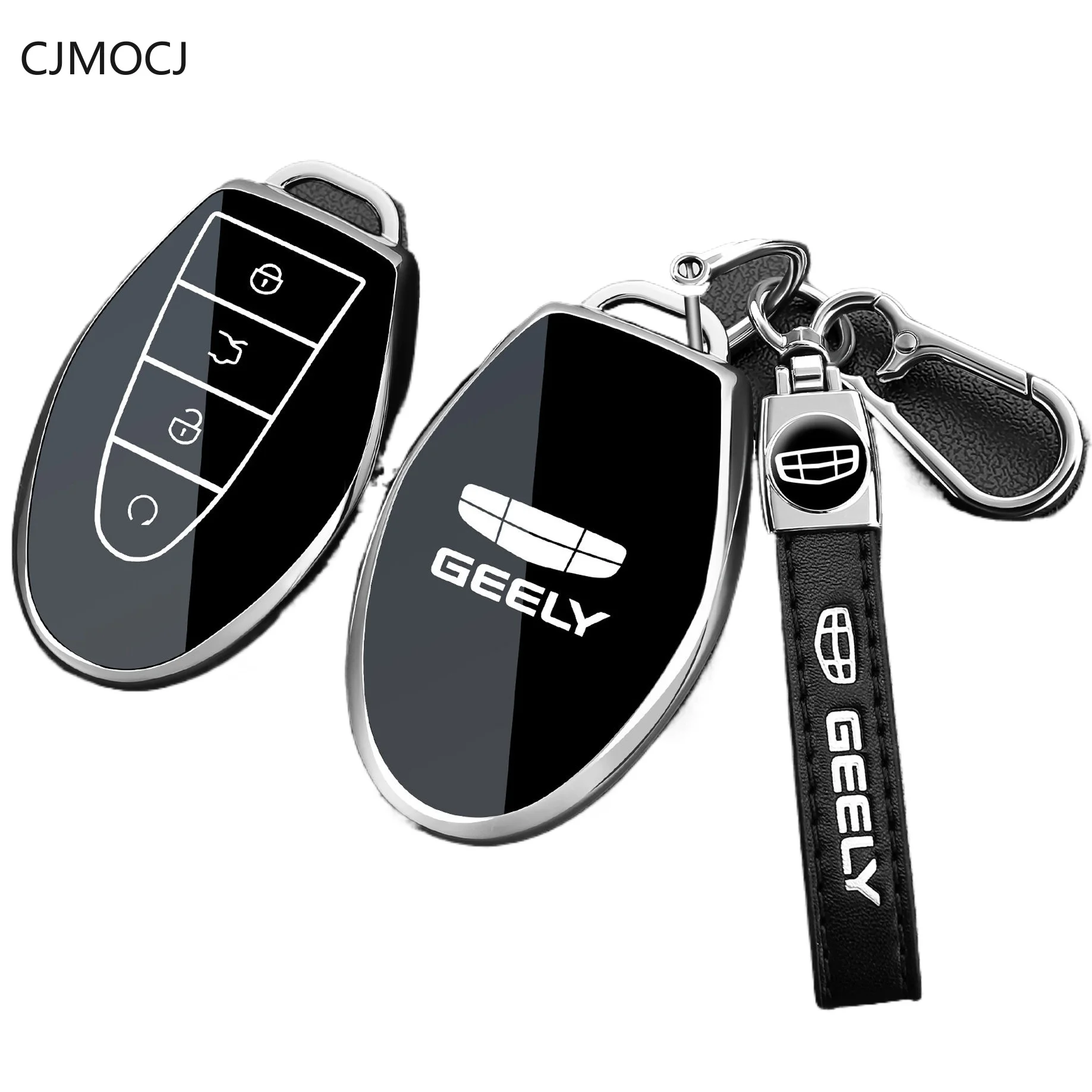 For 2027 Geely Emgrand IHEV Key Case Cover, TPU Soft Protective Car Key Fob Shell, Shockproof Smart Keychain, Geely Accessories