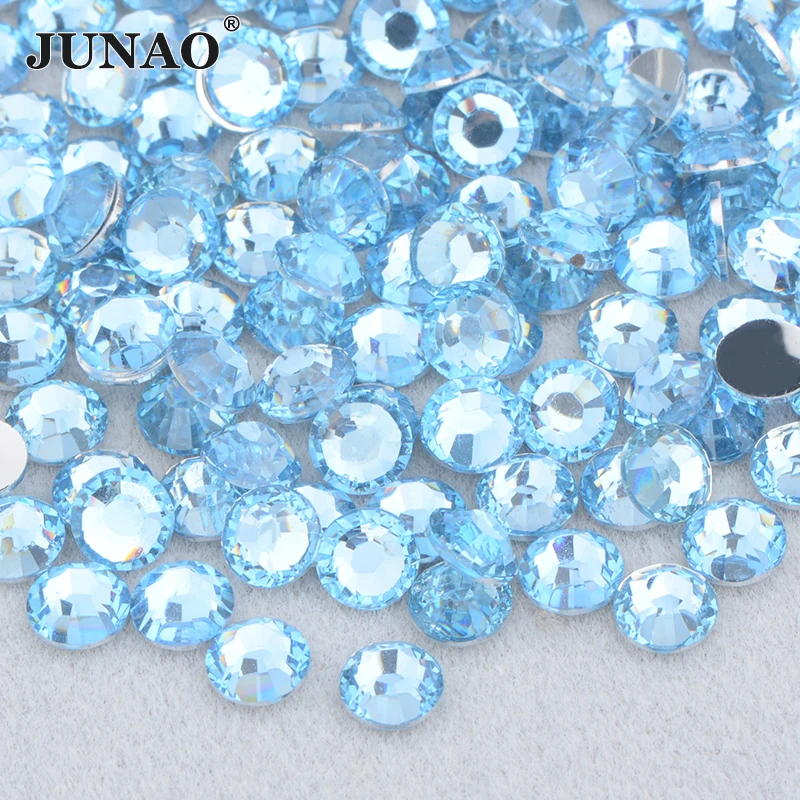 JUNAO 3mm 4mm 5mm 6mm Purple Color Resin Rhinestones Flatback Round Nail Crystal Stones Non Hotfix Strass Appliques For DIY