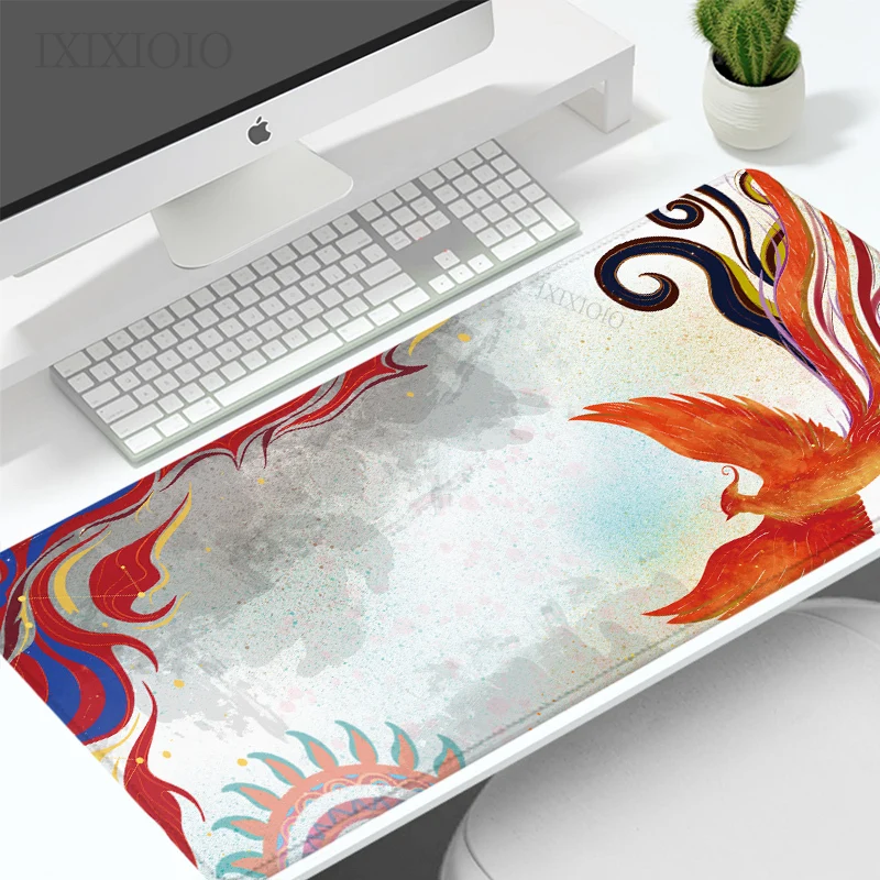 Phoenix Art Muismat Gamer Xl Hd Custom Computer Muismat Xxl Bureaumatten Tapijt Natuurrubber Computer Desktop Muismat