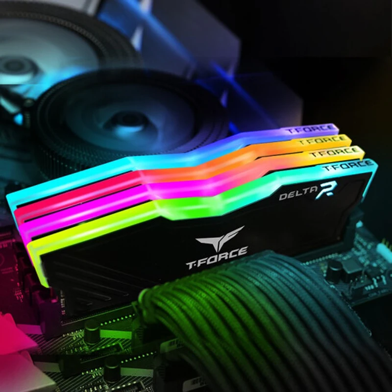 TEAMGROUP T-Force Delta RGB DDR4 8GB / 2x8GB / 16GB /2x16GB 3200MHz CL16 / 3600MHz CL18 Desktop Memory Module Ram