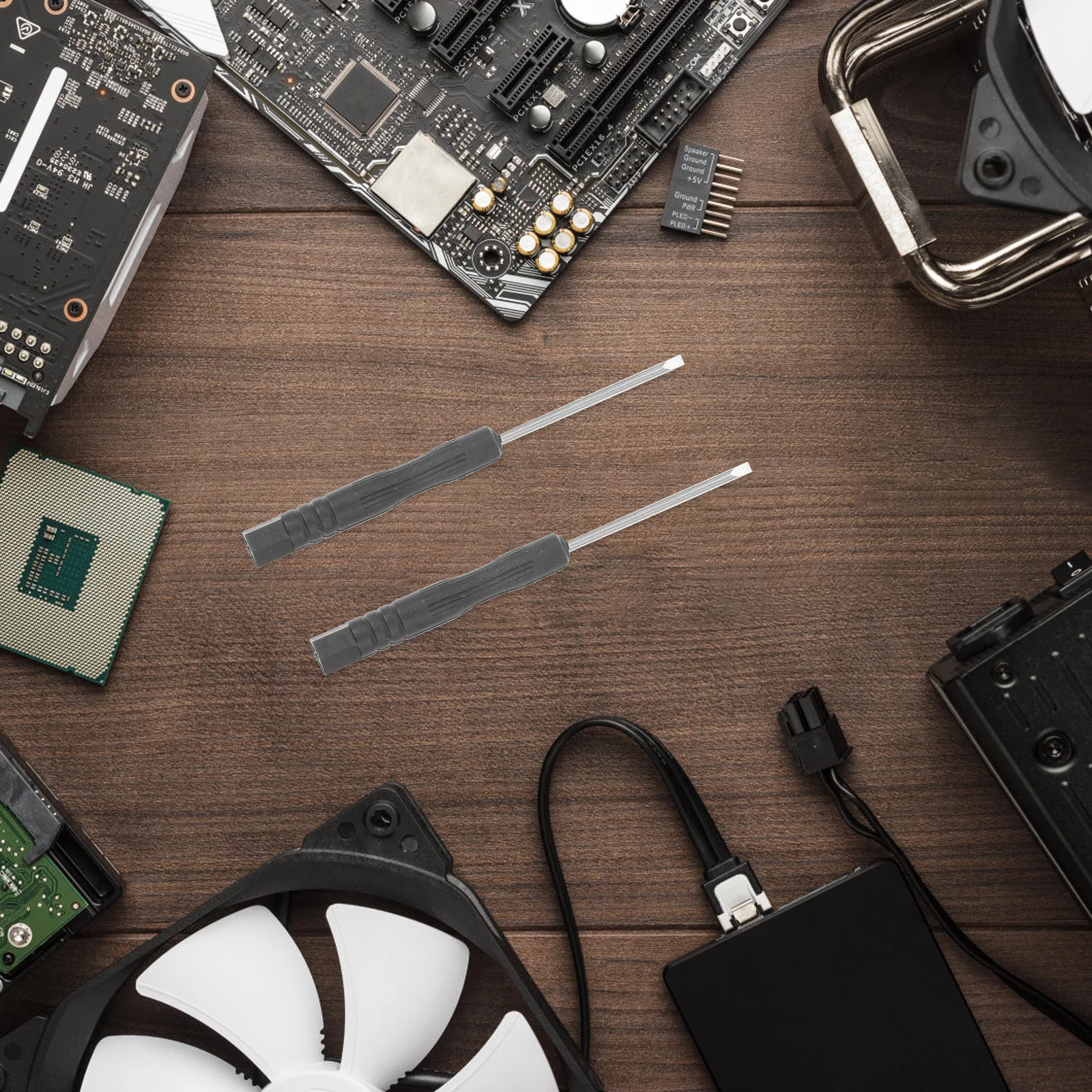 

50Pcs Precision Flat Head Screwdriver Set Chromium Vanadium Steel Repair Tool Pocket Slotted Screw Driver for Electronics Laptop