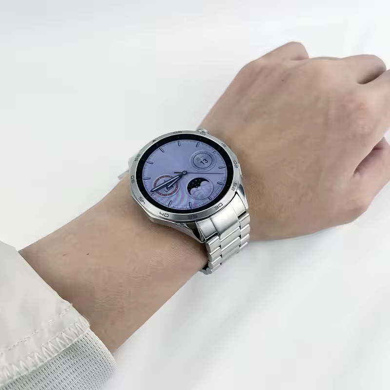 Ремешок No Gaps для Huawei Watch GT4 46 мм, изогнутый, из нержавеющей стали, ширина ремешка 22 мм, металлический мужской ремешок для Huawei GT 4