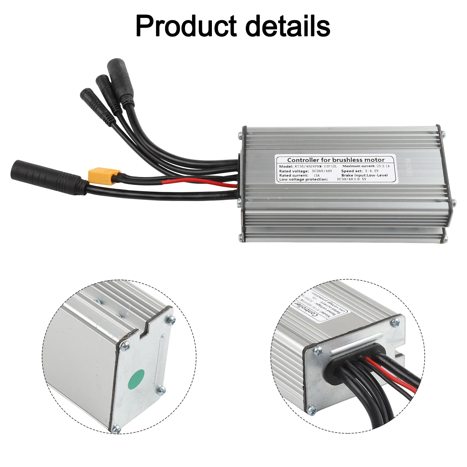 750W Motor 36V 25A Controller Steady Speed Control Precision Wiring Low Malfunction Design Thermal Overload Protection