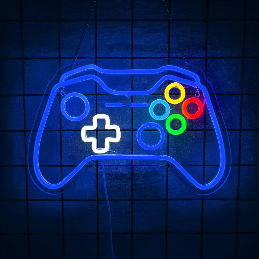 Gamer Neon Sign, Game Controller LED Sign for Gaming Room Decor - Game Neon Sign for Teen Boy Room Decor - Best Gamer Gifts