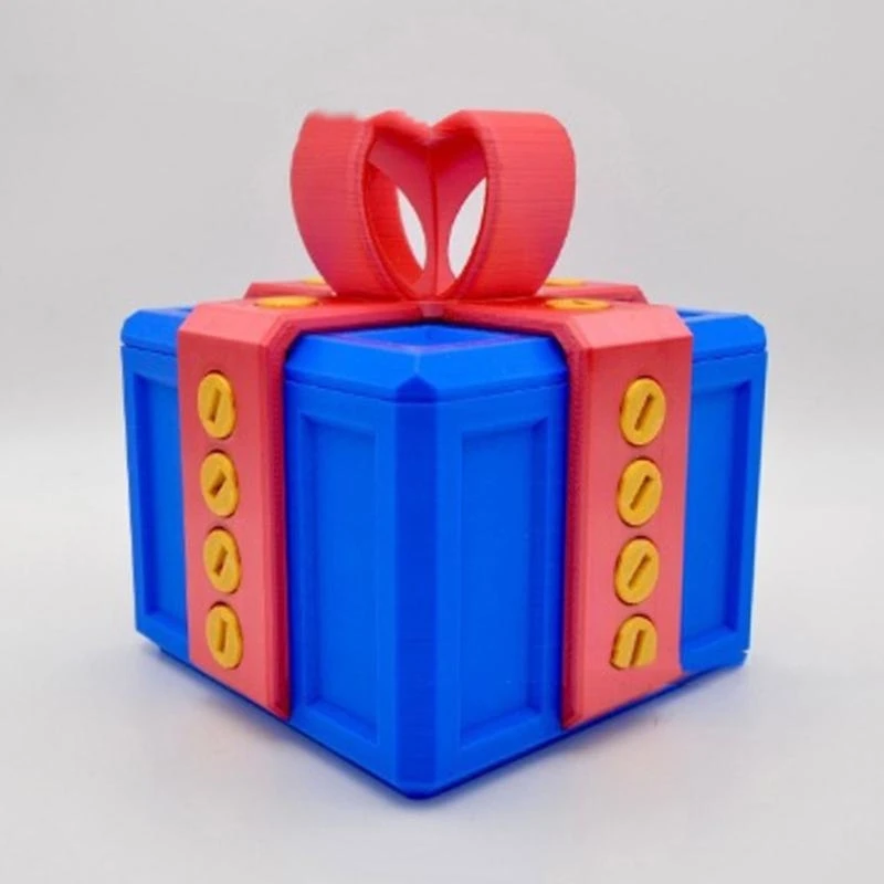 JU06 Prank Gift Box 3D Printed Screw Puzzle Novelty Money Holder Black Desktop Decors Joke Gift Container Screw Box