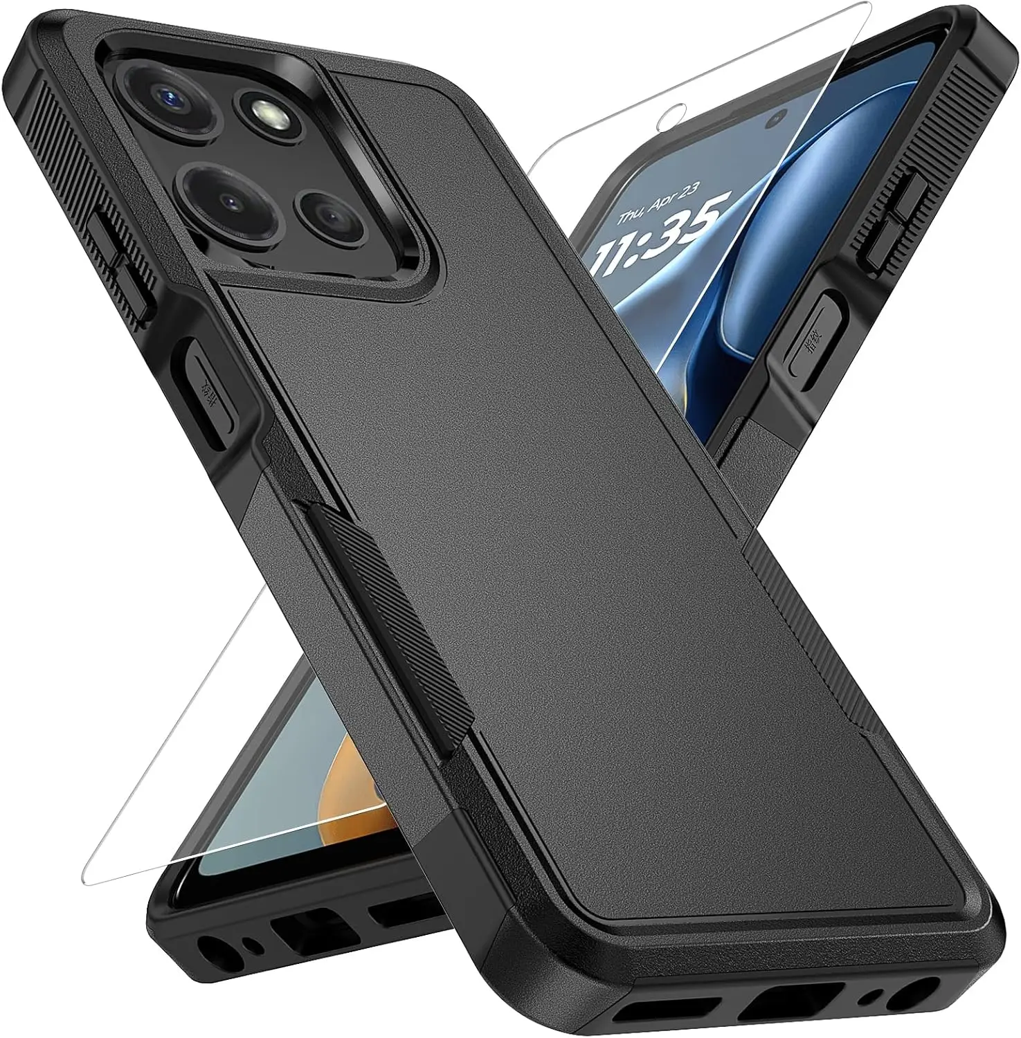 

Moto G 2025 Phone Case with HD Screen Protector, Military-Grade Shockproof & Anti-Slip Design