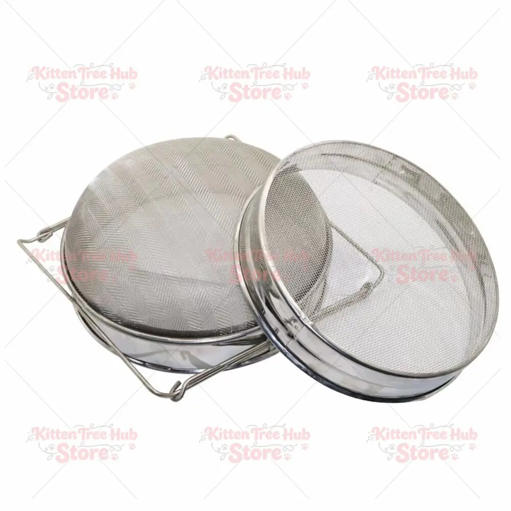 Stainless Steel Double Sieve Honey Filter, Impurity Strainer Professional Beekeeping Tool for Garden Use