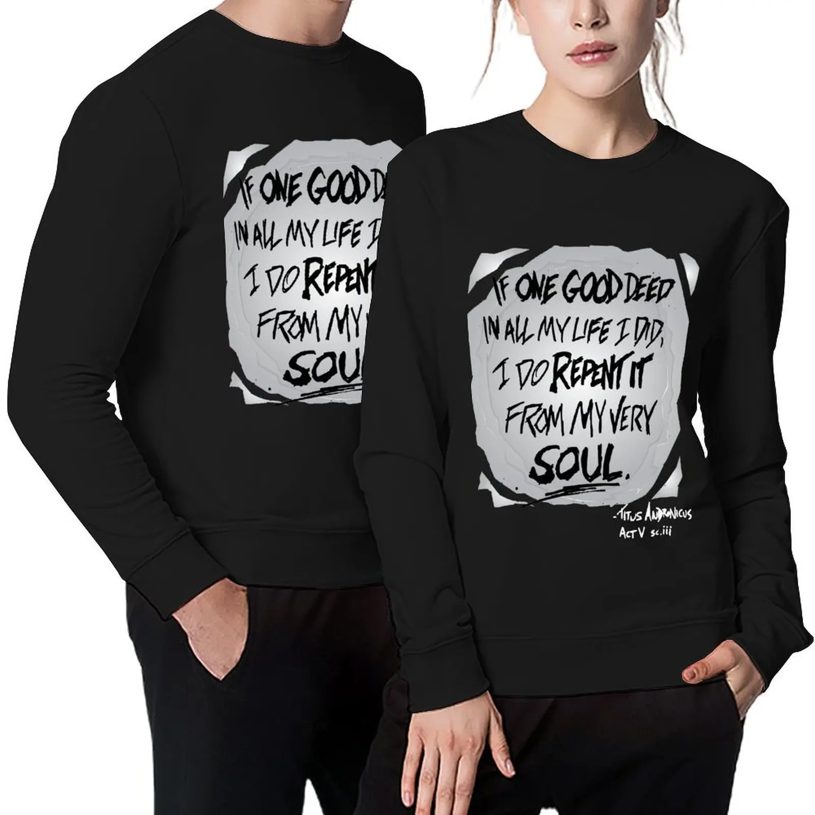 

Titus Andronicus Pullover anime clothing mens designer clothes aesthetic clothing blouse oversize sweatshirts