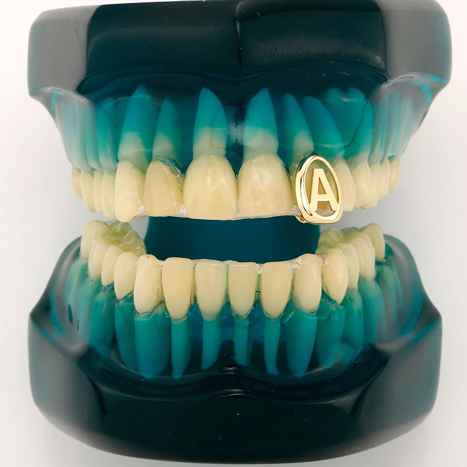 YOUNGX 26 الحروف الأولية الجوف الأسنان Grillz خمر لامعة كابيتال رسالة الأسنان قبعات للنساء الرجال المجوهرات هدية عيد ميلاد #3