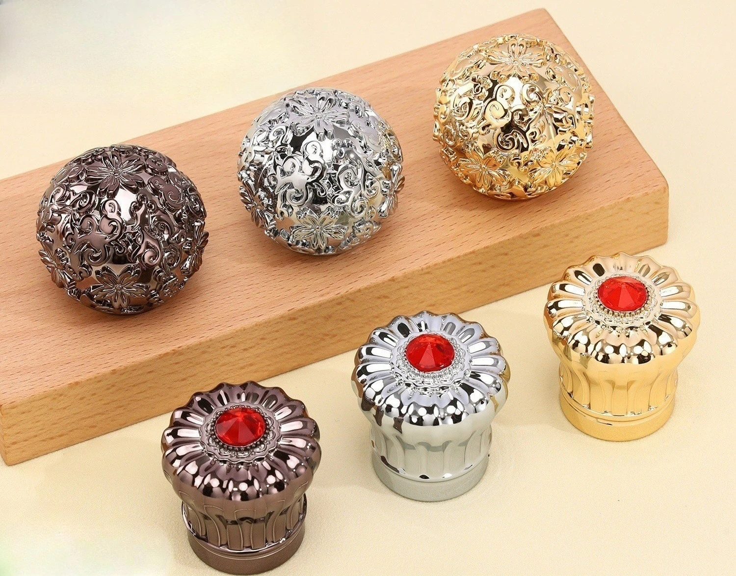 15MM Perfume Bottle Cap,‌Bayonet Zinc Alloy Perfume Cap for Cosmetic Glass Bottles (Empty Bottle Replacement)‌