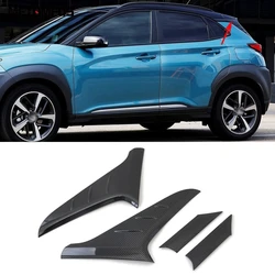 For Hyundai Kona Kauai 2017-2021 2022 Chrome Rear Window Side Spoiler Wing Cover Trim Decoration Sticker Accessories Car Styling