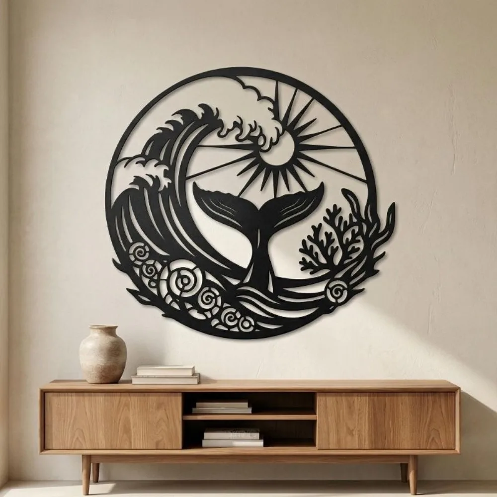 CIFBUY Retro Wrought Iron Wall Art Metal Decor Vintage Hanging Sign for Home Cafe Bar Restaurant Indoor Outdoor Garden Decoratio