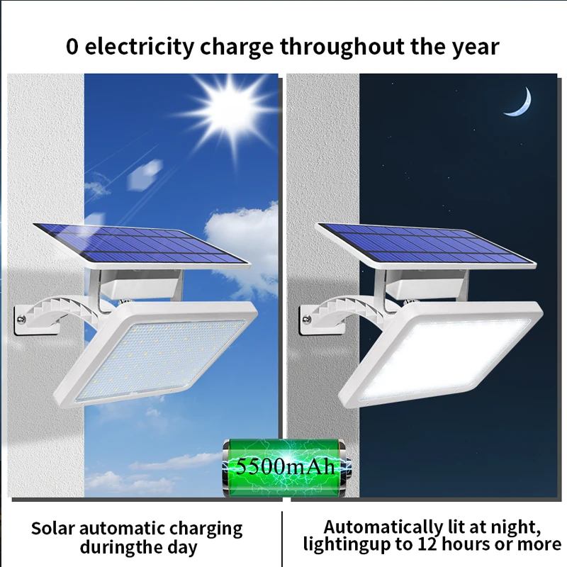 

48 leds Solar Light For Outdoor Garden Wall Yard gardening LED Security Lighting Solar Lamp With 800lm Adustable Lighting