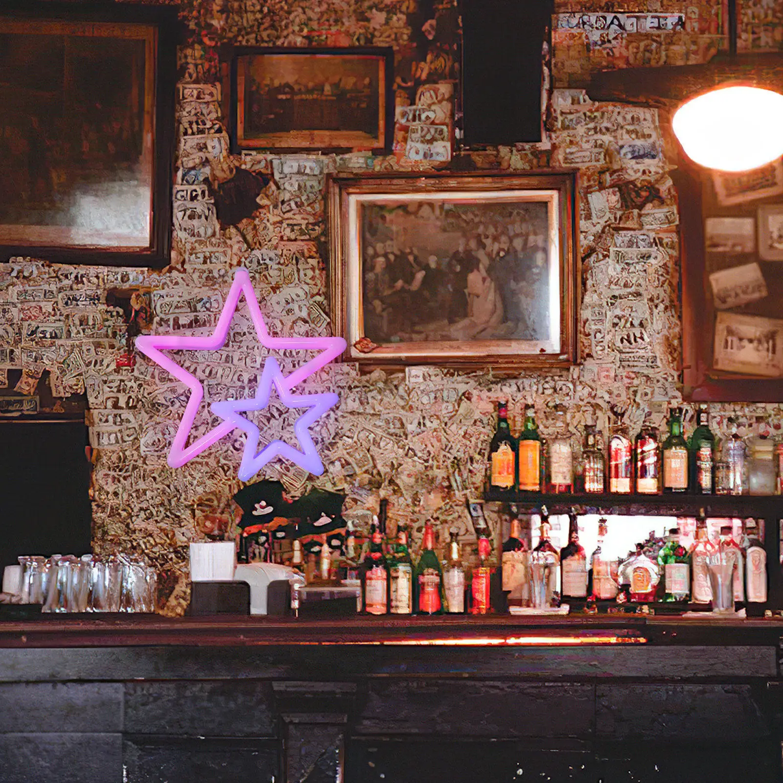 

Креативная неоновая лампа в форме пятиконечной звезды, декоративный ночник для спальни, создания атмосферы вечеринки, USB LED неоновая вывеска