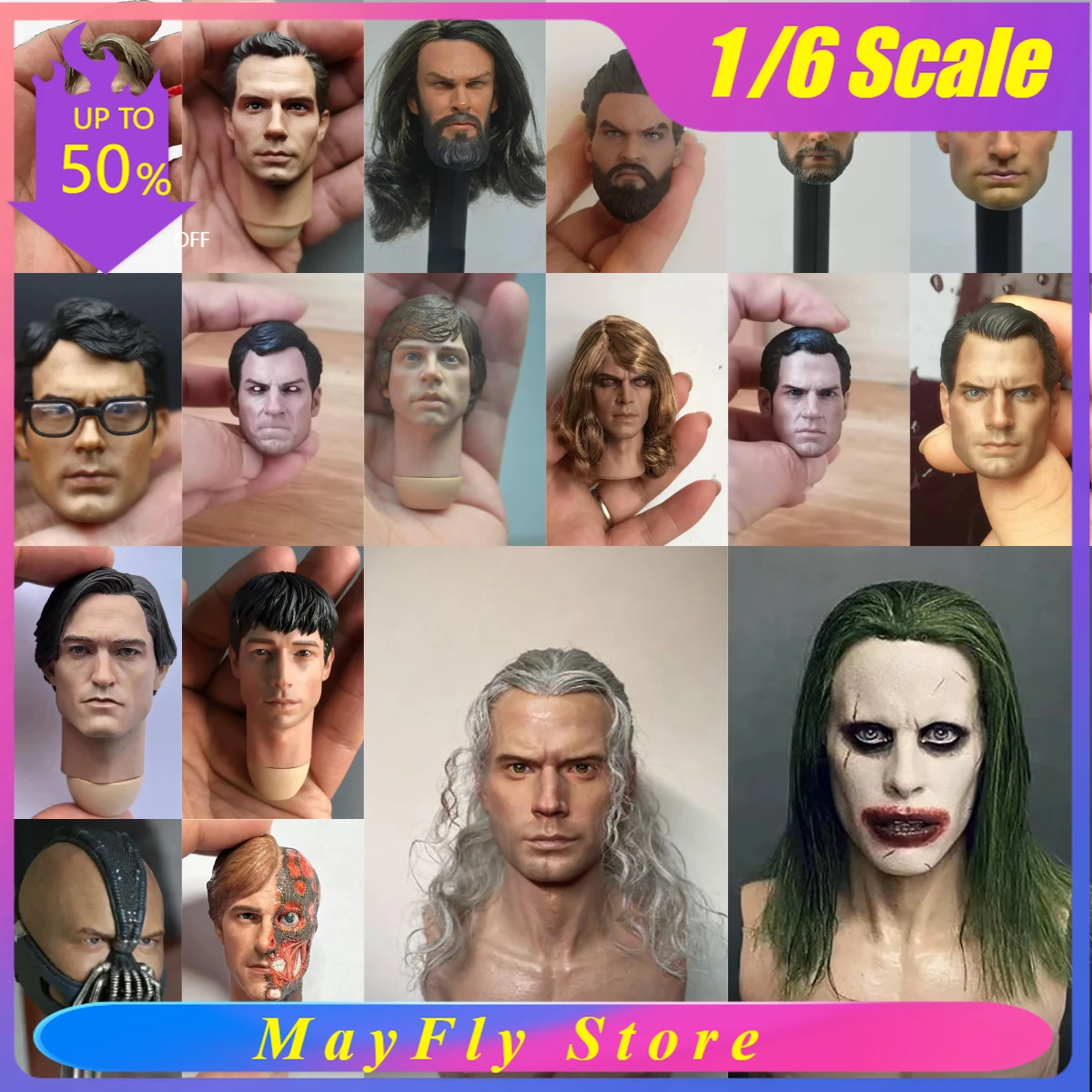 Superman-Kopfskulptur im Maßstab 1:6, Henry Cavill Wayne Luke männlicher Soldatenkopf, Modell für 12-Zoll-Actionfiguren-Sammlungsteile
