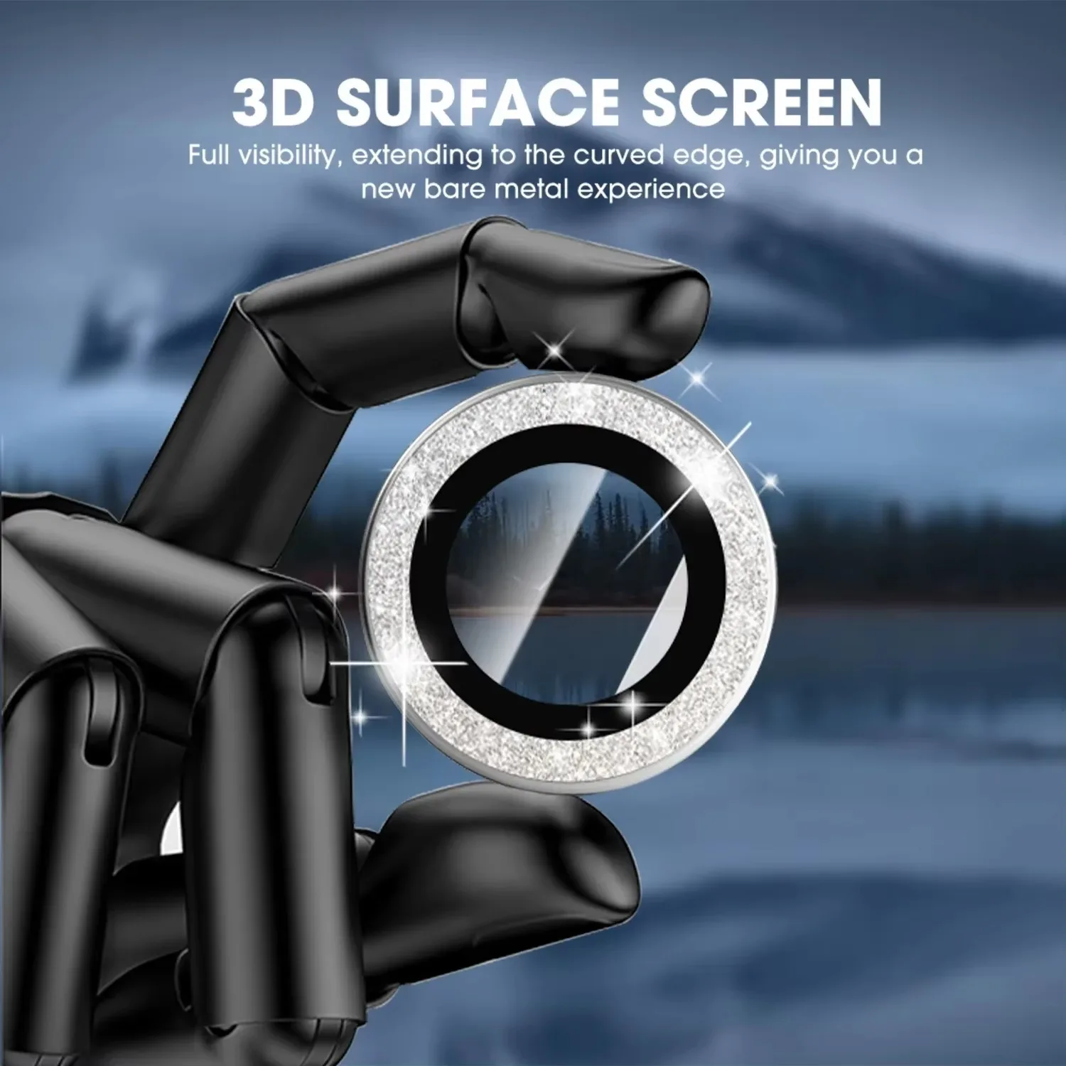 3PCS Glitter Bling Lens Film For iPhone 17 15 14 16 18 Pro Max Camera Protective Cap For iPhone Duo 12 11 13 Mini Camera Ring view 5