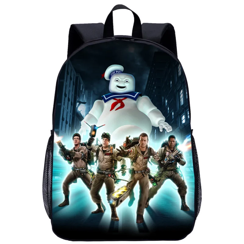 Sac à dos Ghostbusters Cartoon, sac d'école transfrontalier, grande capacité, vente en gros, 3Dht ing17Large