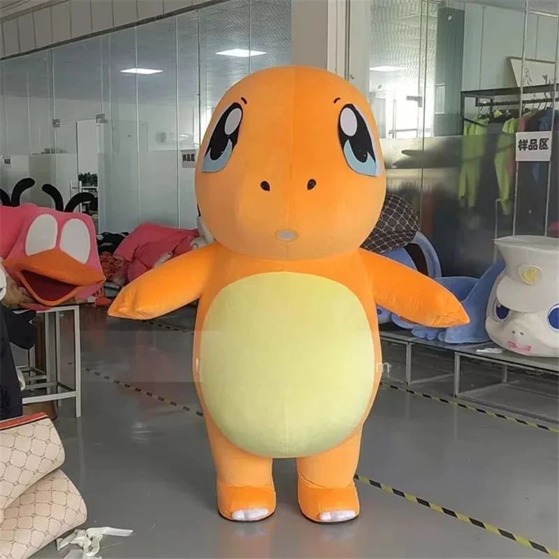 

Pokemon Potdemiel Inflatable Charmander Mascot Costume Suits Cartoon Characters Halloween Carnival Party Advertising Show