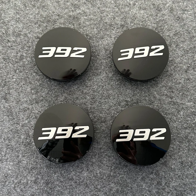 4pcs 63mm Car Logo Wheel Center Hub Caps Rim Cover Emblem Sticker for  Charger Challenger Hell Cat SRT Chrysler 300C view 2