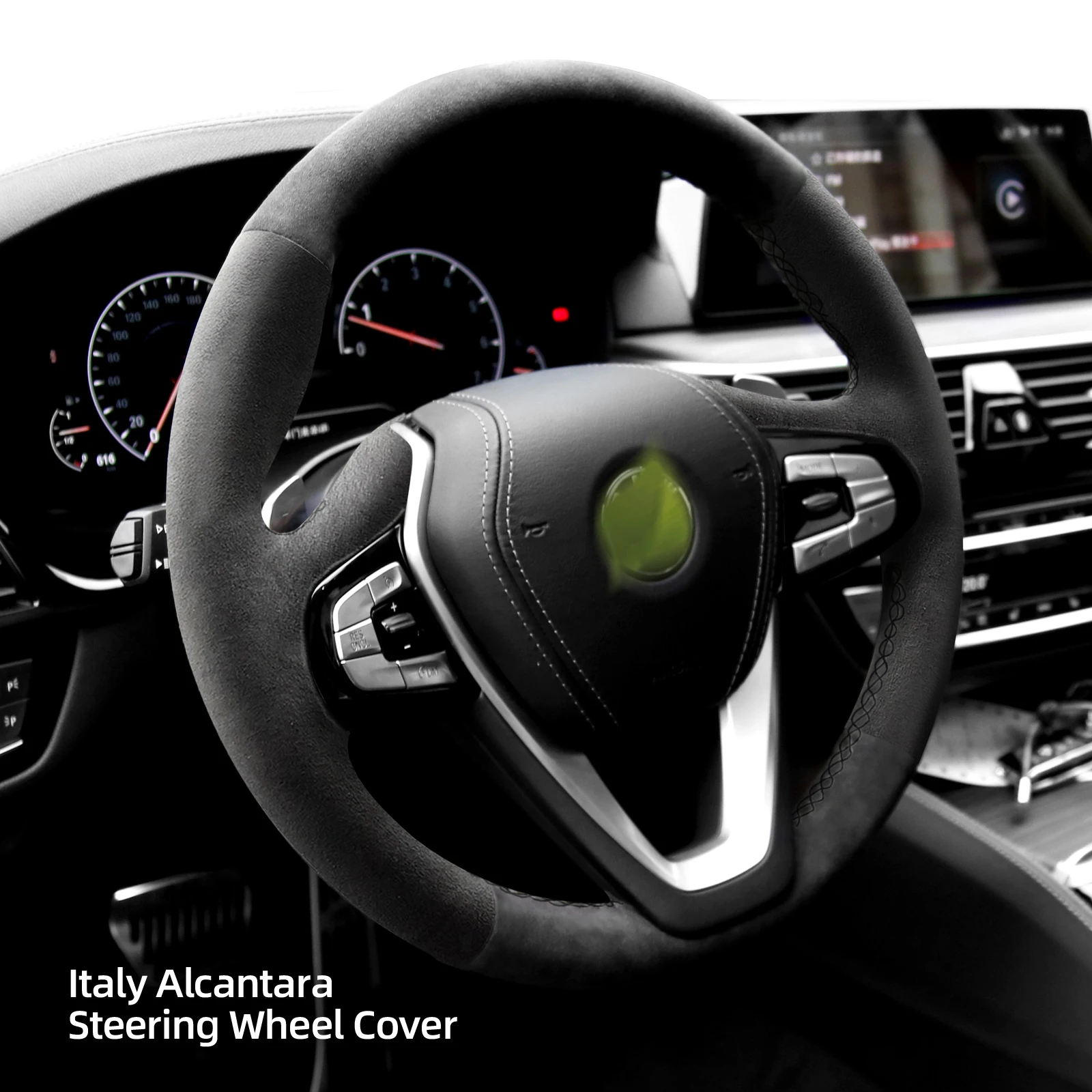 Alfanxi Hand Stitch Alcantara Steering Wheel Cover for BMW G20 G21 G30 G31 G32 X3 G01  X4 G02 X5 G05/ X7 G07 Z4 G29  G11 G12