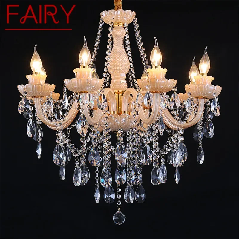 FAIRY European Crystal Candle Pendent Lamp Luxury Living Room Restaurant Bedroom Villa Clothing Store Beauty salon Chandelier