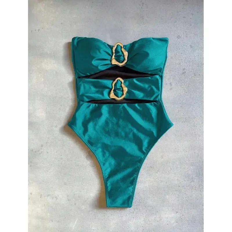 

Women's One-Piece Swimsuit Hollow out Design Cross-Border Sle Summer Faionable Casual Sportswear Seven Sve Length