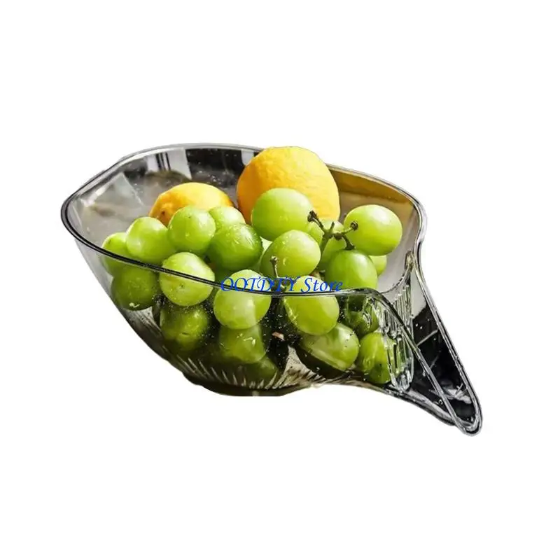 367A Convenient Vegetable Drain Basket Acrylic Fruit Drainer Fruit Draining Basket