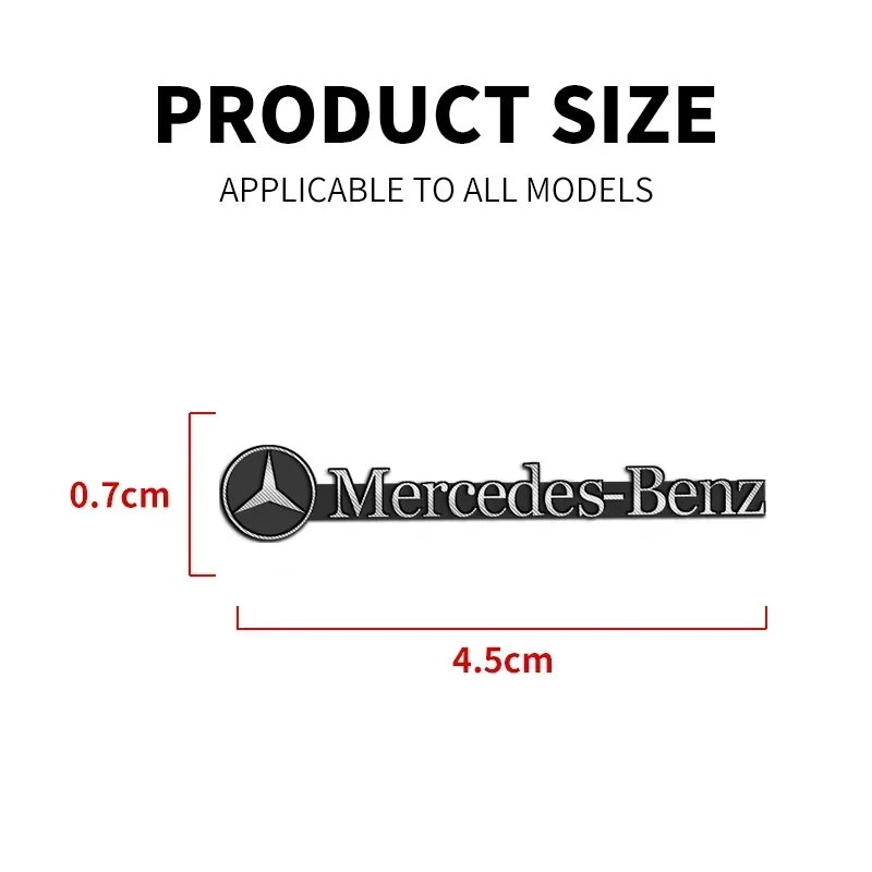 2/4 قطعة سيارة الصوت تزيين ثلاثية الأبعاد شارة ألومنيوم شعار ملصق لمرسيدس بنز W211 W205 W213 W203 C218 A207 CLA CLS E Class