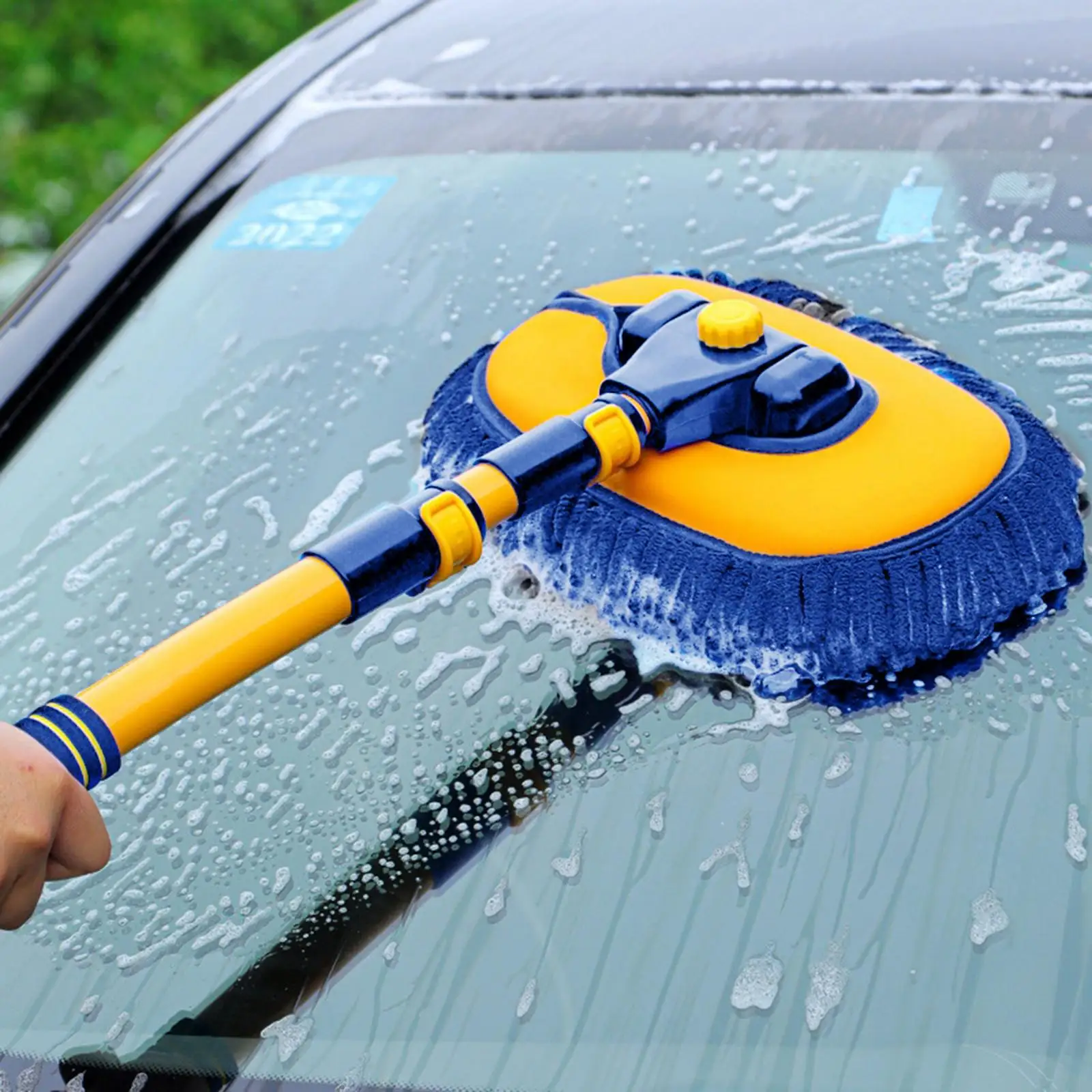 Telescoping Car Wash Brush Mop Scratch Free Extendable Cleaning Brush for RV Trailer